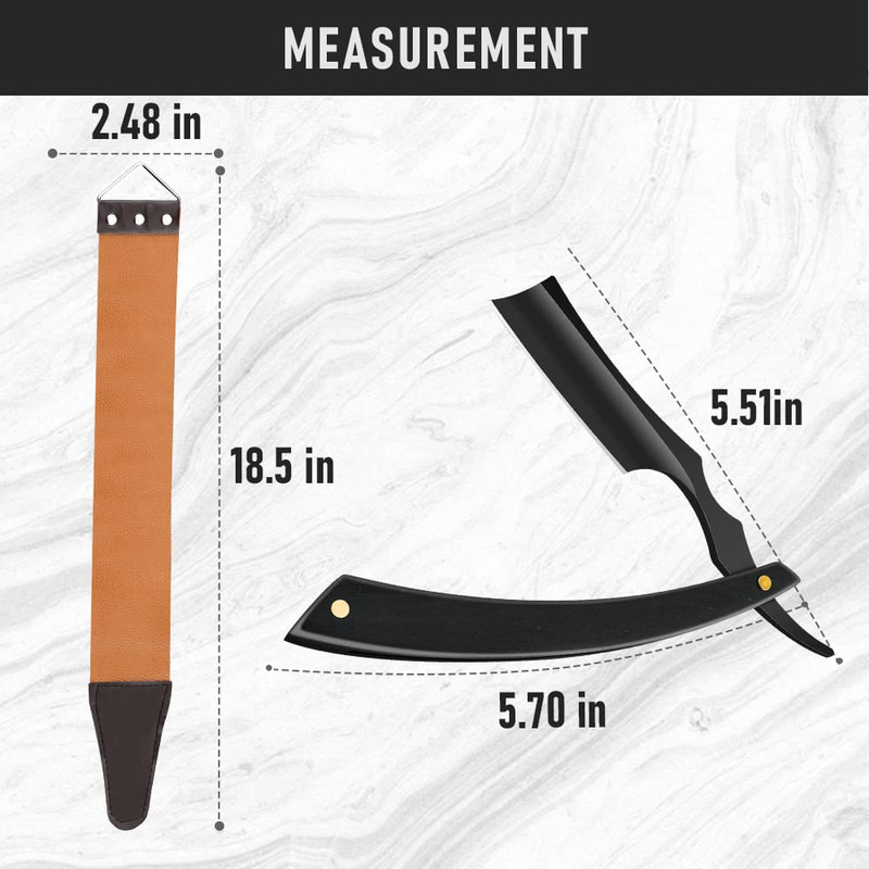 Straight Razor Knife For Shaving  Professional Straight Edge Barber Razor Premium Stainless Steel S 4