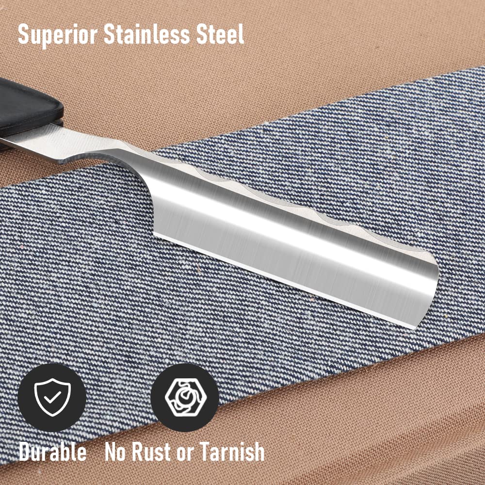 Straight Razor With Strope Professional Straight Edge Barber Razor Premium Stainless Steel Shaver 1