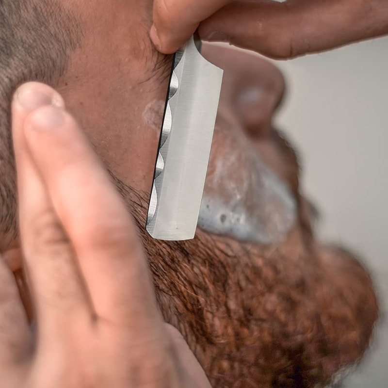 Straight Razor With Strope Professional Straight Edge Barber Razor Premium D2 Steel Shaver Razor W 6