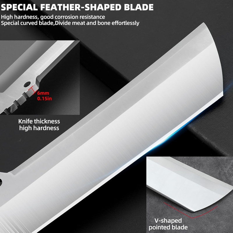 138 Inch Outdoor Hunting Knife With Sheath Fixed Blade Knives Survival Machete For Cutting Trees Fo 3