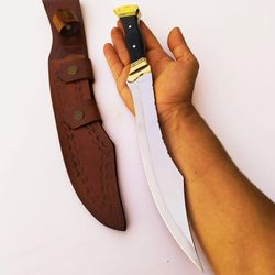 handmade machete knife - bowie - werzalite handle knife - fixed blade knife - custom knife - personalized knif