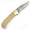 Damascus Folding Knife Pocket Knife Camping Hunting Survival Unique Gift Ivory With Brass Bolst 0
