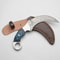 Karambit Knife Blue And Silver Handle Damascus Steel Blade Unique Blue And Silver Design For A S 3