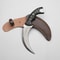 10 Damascus Karambit Knife With Leather Sheath Handmade Survival Claw Tactical Teeth Knife 0