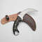 10 Damascus Karambit Knife With Leather Sheath Handmade Survival Claw Tactical Teeth Knife 2