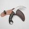 10 Damascus Karambit Knife With Leather Sheath Handmade Survival Claw Tactical Teeth Knife 2