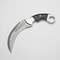 Karambit Knife Black And Silver Handle Damascus Steel Blade Sleek TwoTone Design For A Premium L 1