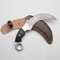 Karambit Knife Black And Silver Handle Damascus Steel Blade Sleek TwoTone Design For A Premium L 2