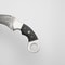 Karambit Knife Black And Silver Handle Damascus Steel Blade Sleek TwoTone Design For A Premium L 3