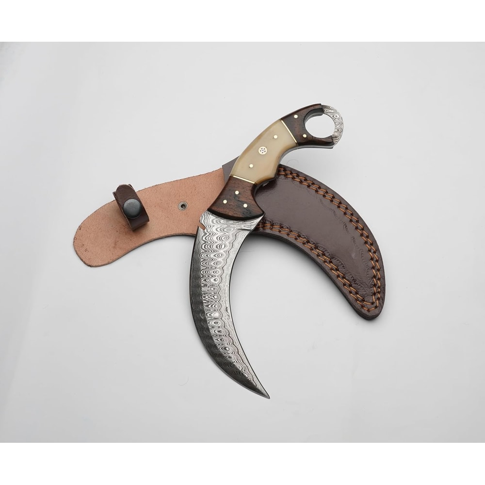 Karambit Knife Ivory And Brown Handle near me