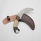 Karambit Knife Ivory And Brown Handle Damascus Steel Blade Unique TwoTone Handle For A Distincti