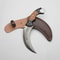 10 Damascus Karambit Knife With Leather Sheath