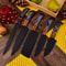 Hand Forged Steel Chef Knife Set Of 5 Knives