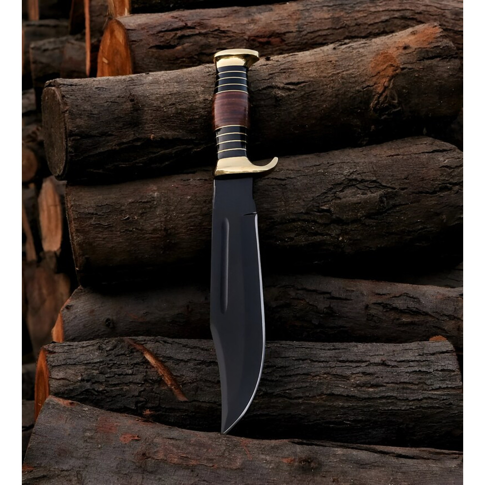 Handmade D2 Steel Powder Coated Crocodile Dundee knife