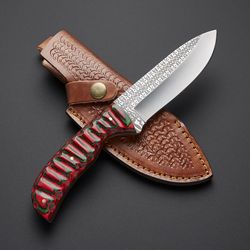 custom hand forged d2 steel hunting knife - edc handmade tactical knife - camping knife - christmas gift - gift for him