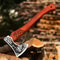 Custom Gift Carbon Steel Forest Viking Axe With Rose Wood Shaft Viking Bearded Camping Axe Christma 0