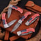 Lot Of 5 Handmade Damascus Steel Folding Knife SS17515 5 Pcs Lot Red And Blue Gift For Men 4