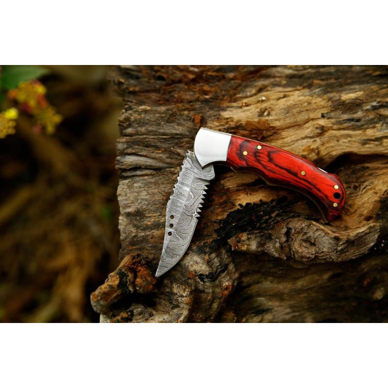Handmade Folding Knife Damascus Folding Knife