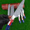Custom Handmade Damascus Kitchen Knife Set With Texas Flag Handle Gift Knife Sets Anniversary Gifts 3