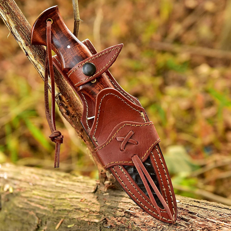 Handmade Hunting Knife 10 Bushcraft Fixed Blade EDC Knife With D2 Steel Blade Walnut Wood Handle L 2