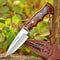 Handmade Hunting Knife 10 Bushcraft Fixed Blade EDC Knife With D2 Steel Blade Walnut Wood Handle L 5