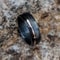 Damascus Steel Ring Custom And Handmade Damascus Ring With Brass Inlay Anniversary Ring Fathers Day 5