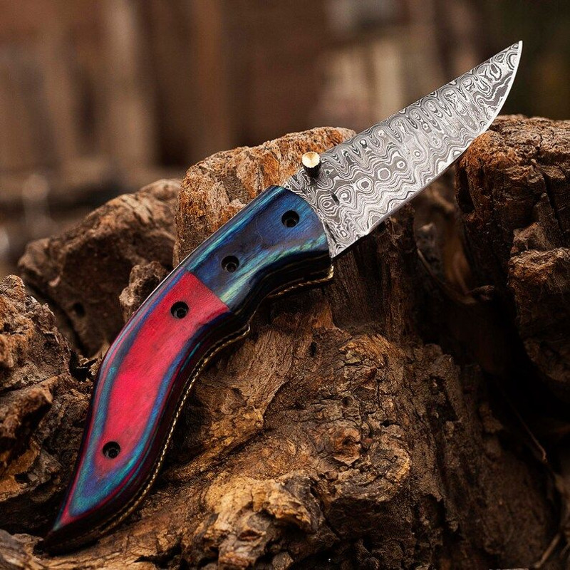 Handmade Pocket Folding Knife Damascus Pocket Knive Everyday Carry Knife Birthday Gift Boyfriend Gi 2