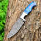Handmade Damascus Steel Knife Hunting Knife Fixed Blade Knife Skinner Knife Bushcraft Camping Knife 2