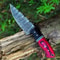Custom Handmade Damascus Knife Pocket Knife Fixed Blade Knife Skinner Knife Camping Knife Buffalo H 2
