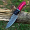 Custom Handmade Damascus Knife Pocket Knife Fixed Blade Knife Skinner Knife Camping Knife Buffalo H 5