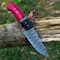 Custom Handmade Damascus Knife Pocket Knife Fixed Blade Knife Skinner Knife Camping Knife Buffalo H 8