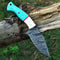 Handmade Damascus Steel Knife Pocket Knife Hunting Knife Camping Knife Buffalo Horn Handle Gift For 4