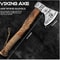 Handmade Viking Axe Premium Hunting Camping Tomahawk With Wood Handle Free Leather Sheath Outdoor 2