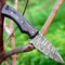 Handmade Damascus Steel Hunting Knife EDC Pocket Knife With Pakka Wood Handle Ideal For Skinning 2
