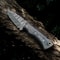 Handmade Damascus Steel Hunting Knife EDC Pocket Knife With Pakka Wood Handle Ideal For Skinning 4