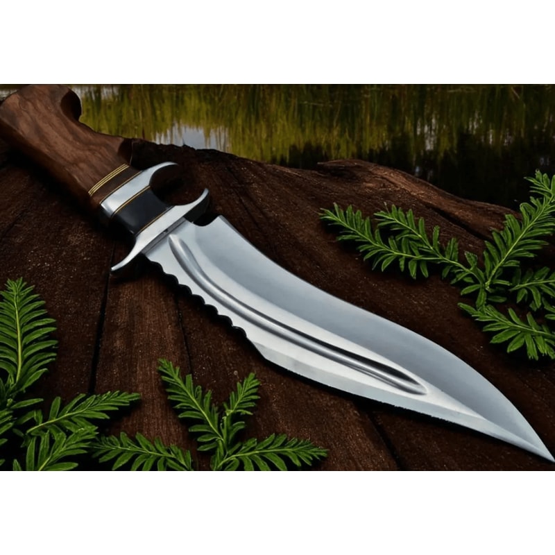 15 Handmade High Carbon Bowie Knife Rustic Stag Handle Leather Sheath Included 2