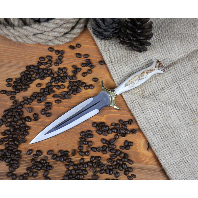 Dagger Knife Carbon Steel Blade Hunting Knife 0