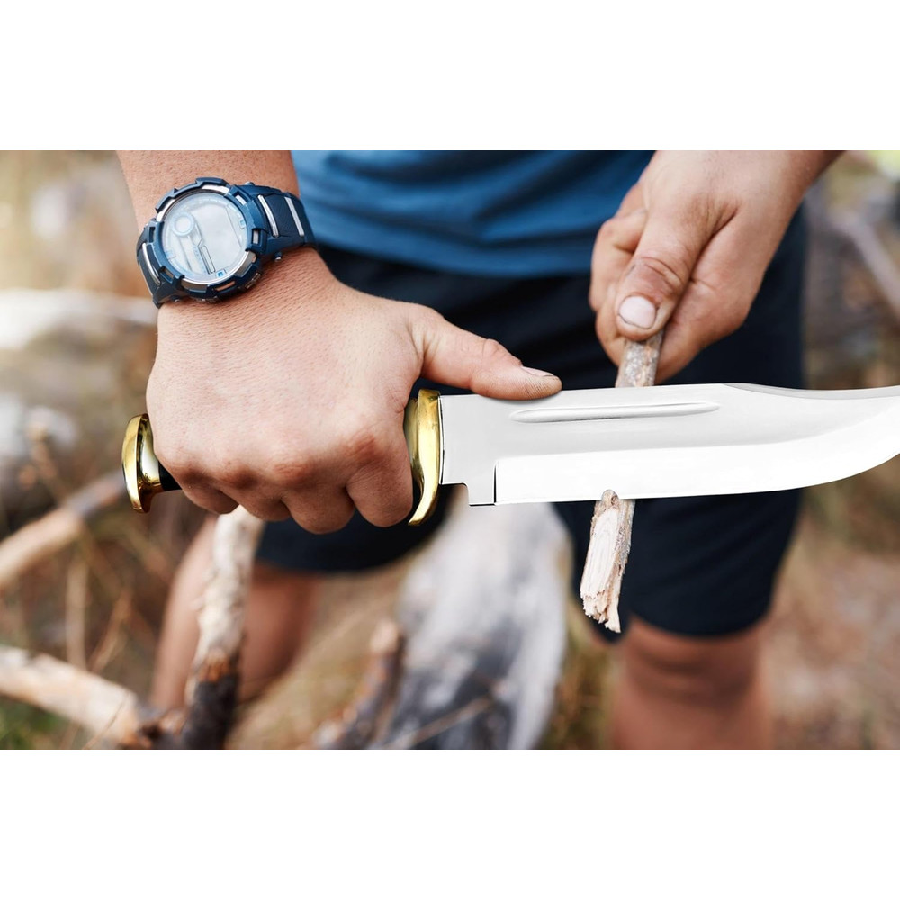 14 Fixed Blade Hunting Knife With SheathCrocodile Dundee Bowie KnifeSurvival KnifeHunting KnifeTact 1
