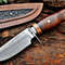 Handmade Damascus Hunting Knife  Bushcraft Fixed Blade Hunting Knife With Sheath And Walnut Wood Ha 1
