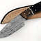 85 INCH Fixed Blade Black Horn And Rose Wood Custom Handmade Damascus Knife 0