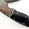 85 INCH Fixed Blade Black Horn And Rose Wood Custom Handmade Damascus Knife 1