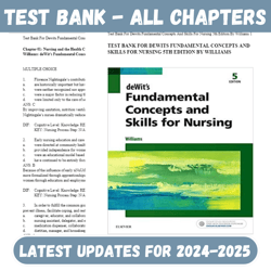 test bank fundamental concepts and skills for nursing 5th edition by williams