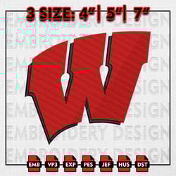 wisconsin badgers football team embroidery file, ncaaf teams embroidery designs, college football, machine embroidery de