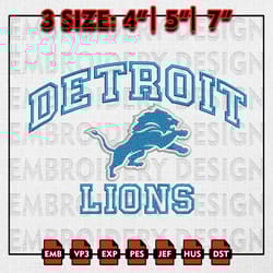 nfl detroit lions embroidery files, nfl logo embroidery, nfl lions, nfl machine embroidery designs, instant download