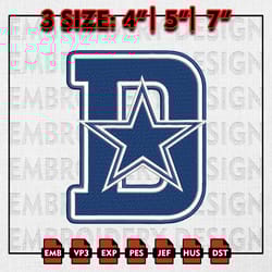 dallas cowboys nfl embroidery design, nfl team, cowboys embroidery files, machine embroidery pattern