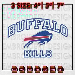 nfl buffalo bills logo embroidery design, nfl bills embroidery files, machine embroidery pattern, instant download