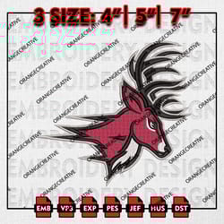 ncaa fairfield stags logo embroidery file, ncaa embroidery design, fairfield stags machine embroidery
