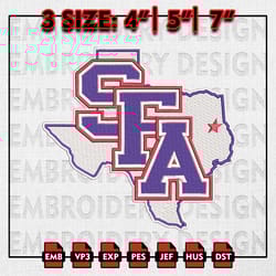 stephen f. austin lumberjacks embroidery files, ncaa d1 teams embroidery designs, machine embroidery pattern