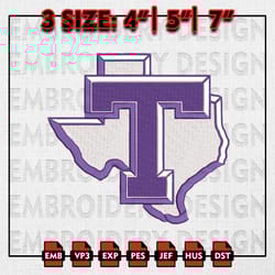 tarleton state texans embroidery files, ncaa d1 teams embroidery designs, machine embroidery pattern