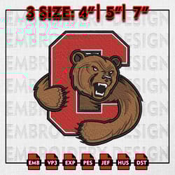 cornell big red embroidery files, ncaa d1 teams embroidery designs, cornell big red machine embroidery pattern